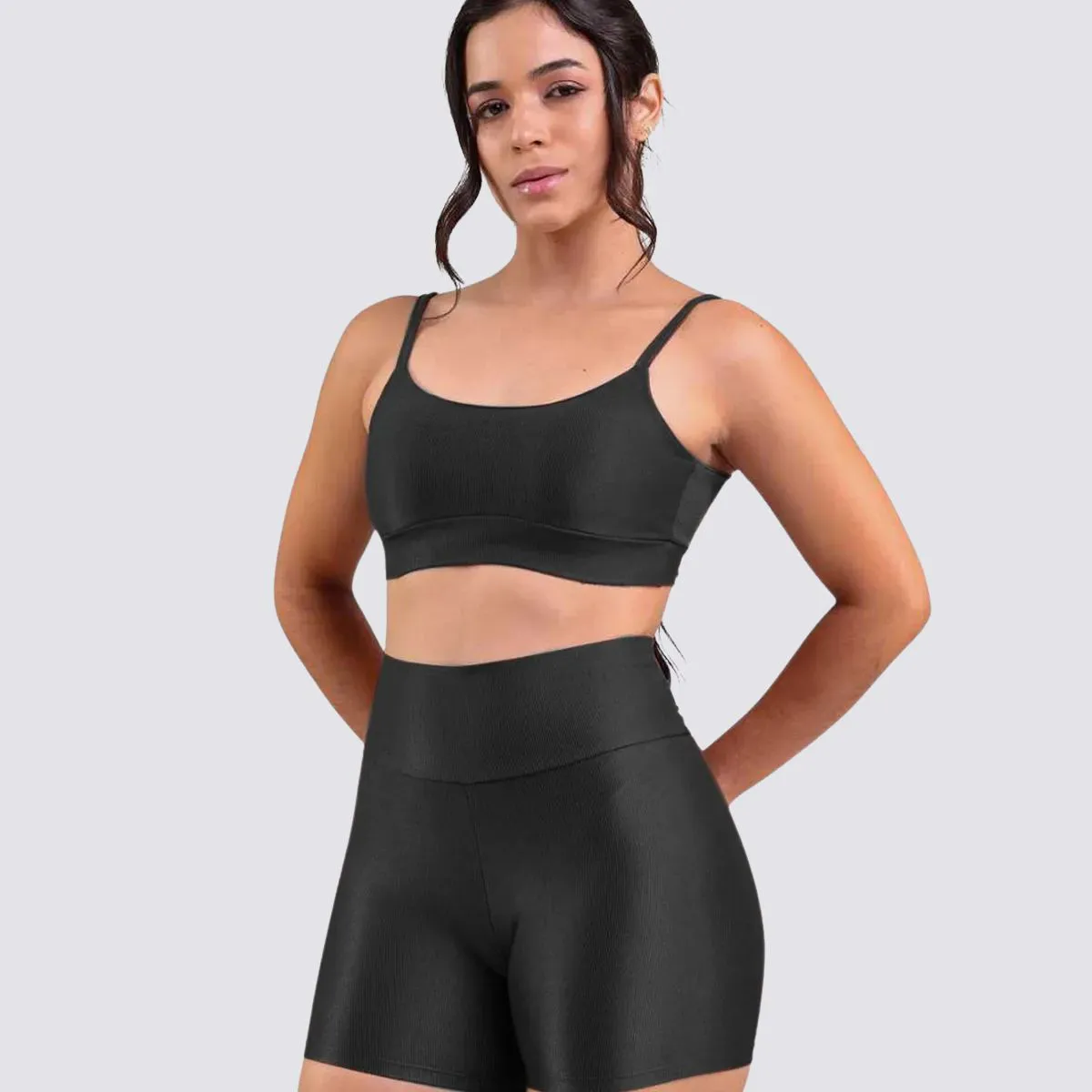 Short Canelado Poliamida Seven Line