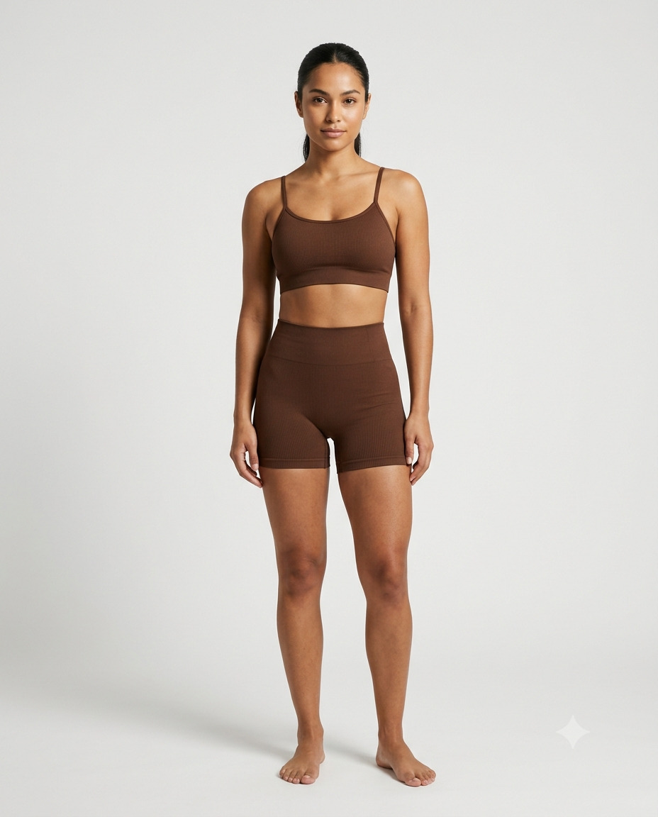 Conjunto Canelado Short + Top Poliamida — foto 1
